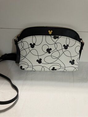 Disney Black & White Mickey Silhouette Crossbody Bag